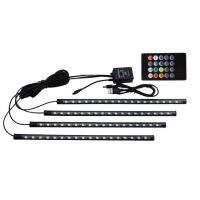 72 LED 4x LED Usb Rgb LED Neon Strip Light Music Remote Control With 4 Music Modes Easy To Install 8 Kinds Of Lighting Colors