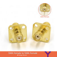 2 ชิ้น SMA หญิง SMA หญิงหน้าแปลนเมาท์ในชุดเชื่อมต่ออะแดปเตอร์ RF