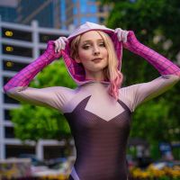 Spiderman Across The Spider Verse Gwen Stacy Cosplay Wig Heat Resistant Synthetic Hair Gwen Cosplay Wig Halloween Party Props