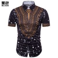 3D พิมพ์เสื้อผู้ชาย2021แบบดั้งเดิมแอฟริกัน Dashiki เสื้อเชิ้ตผู้ชายแขนยาวเข้ารูปพอดีเสื้อลำลองบุรุษ Camisas Masculinas