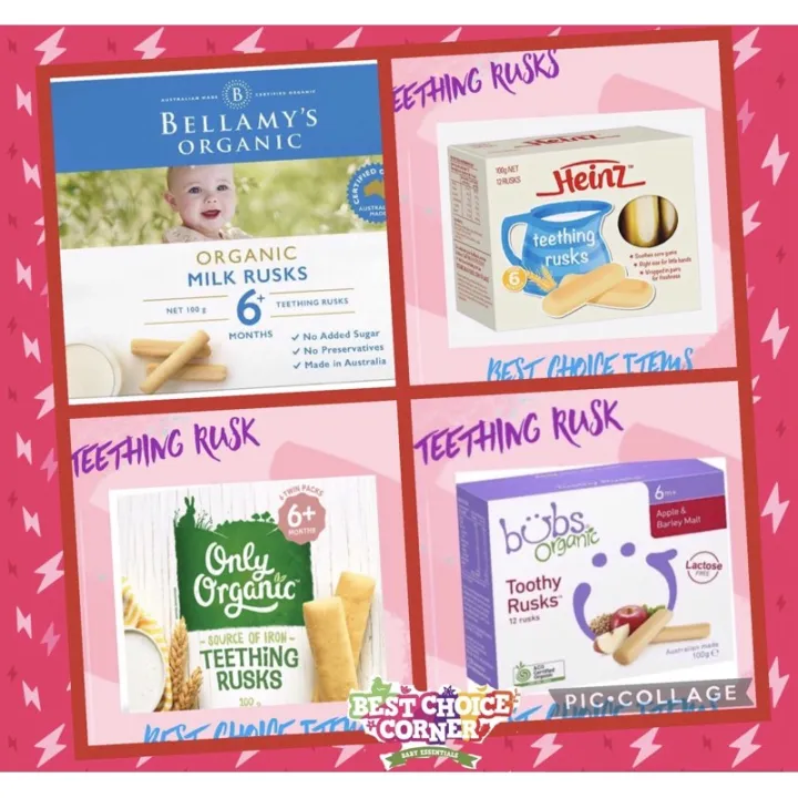 Organic Baby Teething Rusk 100g Lazada PH
