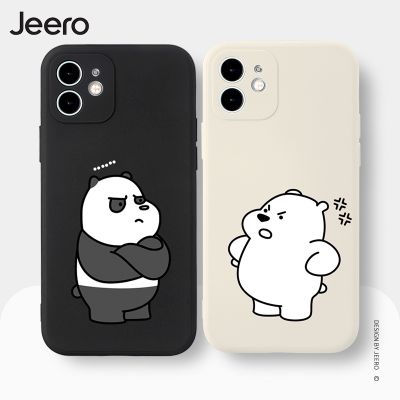 JEERO เคสคู่ เคสไอโฟน คู่รัก ขอบเหลี่ยมกันกระแทกซิลิโคนนุ่มลายการ์ตูนตลก เคสโทรศัพท์ Compatible for iPhone 13 12 2020 X XR XS 8 7 6 6S xsmax 6splus 7plus 8plus พ