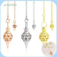 JHA9202888 เป็นรูกลวง จี้ลูกตุ้มเรกิ รูปทรงกรวย Amulet ลูกตุ้มโลหะทางจิตวิญญาณ การออกแบบใหม่ จี้ทองแดง จี้ Dowsing ลูกตุ้มบำบัด ของตกแต่งบ้าน