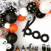 【DT】hot！ de halloween balões 16 polegada preto siamese boo carta folha banner dia das bruxas decorações festa globos