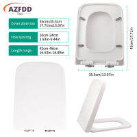 [azfdd] Rounded Square 04A-PP วัสดุ (กว้าง35.5ซม. ยาว42-48ซม.) ฝาชักโครกหนาครัวเรือน Universal Toilet Cover ทำความสะอาดง่าย Heavy Duty ห้องน้ำ Potty Cover