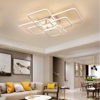 Square led Chandelier For Living Room Bedroom home decor AC90-260V Led Ceiling Modern Chandelier led Lamp Fixtures Free Shipping