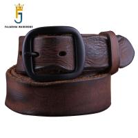 FAJARINA Top Quality Mens Personality Mens Folded Cowhide Genuine Leather Western Retro Styles Cow Skin Belts for Men N17FJ091 Belts