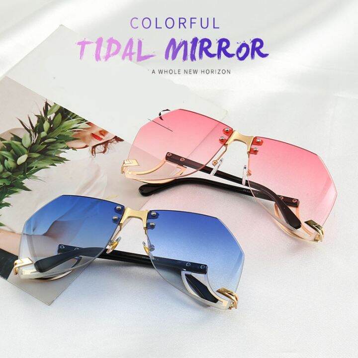 2022-new-irregular-rimless-sunglasses-women-brand-designer-alloy-frame-oversize-gradient-sun-glasses-fashion-female-clear-shades