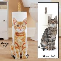 ❤️ Dream Best No Holes Roll Paper Holder Toilet Paper Towel Holder Cat ShapePaper Towel Rack Toilet Paper Storage Rack for Bathroom Black