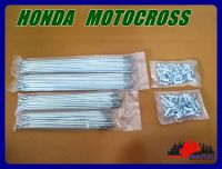 HONDA MOTOCROSS FRONT &amp; REAR SPOKE SET // ซี่ลวด รถวิบาก ล้อหน้า ล้อหลัง