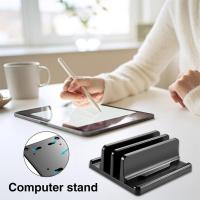 Vertical Laptop Stand Holder Adjustable Desktop Notebook Dock 3 1 In Space-Saving K3D8