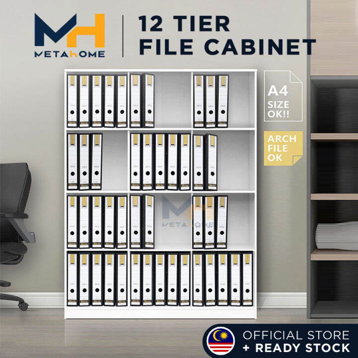 12 Tier MetaHome Office File A4 Bookshelf Rak Buku A4