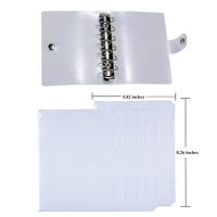 Aasjbofa A6 A7ขนาดใส PVC Binder กระเป๋า6-Ring Loose-Leaf Planner Notebook เติมกระเป๋าใสนุ่ม Binder Cover