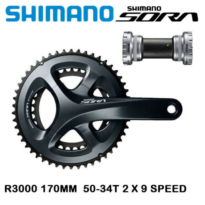 Crankset Sora 11 Speed Shimano Sora Crankset 2x9 Speed R3000 PH