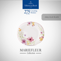 Villeroy &amp; Boch - Mariefleur Basic จานพอร์ซเลนทรงรี จานลายดอกไม้ 29x25 ซม. - วิลเลรอย แอนด์ บอค