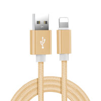 ไนลอน Braided USB สายชาร์จข้อมูลสำหรับ iPhone 6 6S 7 8 PLUS X XR XS 11 12 13 14 Pro Max 5S 5 SE iPad Air 2 Fast Charger CABLE-JHU STORE