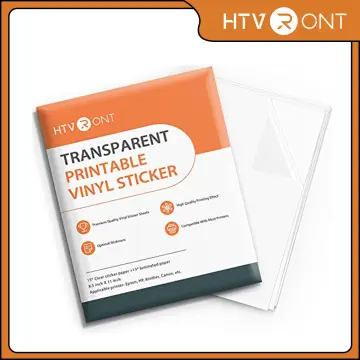 Clear Printable Vinyl for Inkjet Printer - for Epson - (Clear Sticker Paper | Waterproof | 25 Sheets) - Transparent Inkjet Printable Vinyl Sticker