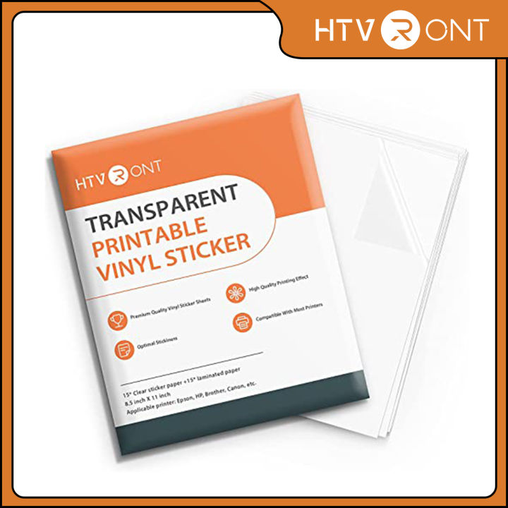 HTVRONT Printable Vinyl for Inkjet Printer & Laser Printer, 20 Pcs Matte  Sticker Paper for Printers, Waterproof & Dry Quickly Printable Vinyl Sticker  Paper for HP, Epson and Other Printers - 8.5x11 