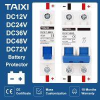 DC 12V 24V 48V 36V 72V MCB Battery Car Protector Mini Circuit Breaker DZ47 Positive And Negative Pole Protection Switch Isolator Breakers Load Centers