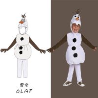kids Jumpsuit Stage Performance Costume Halloween Cosplay Costume Movie Snowman Party Dress