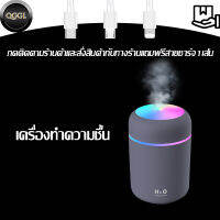 เครื่องพ่นไอน้ำที่มีสีสันมินิรุ่นใหม่USB วางในห้องนอน ห้องทำงาน หรือในรถยนต์พร้อมไฟLEDสีรุ้ง