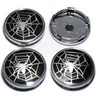 Upgrade fashion 4PCS 60MM-57mm with Metal Aluminum Cool 3D Spider Logo Emblem Sticker Car Wheel Center Hub Cap Tyre Rim Cover Automotive Hubcap Replacement Parts