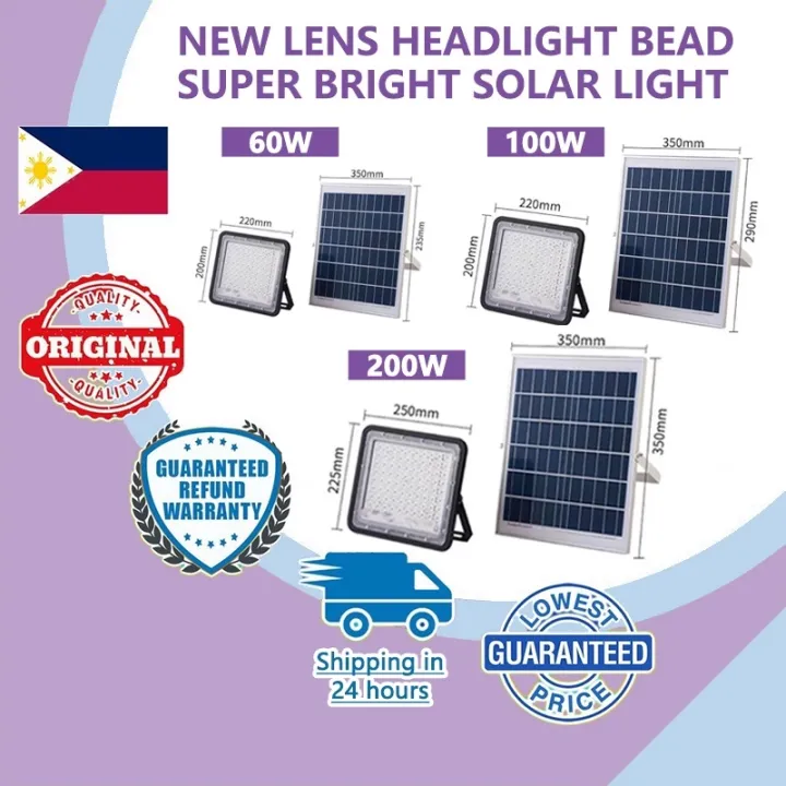 60W 100W 200W lens solar light flashing lamp beads solar flood light