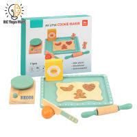 Hot Sale Children Wooden Kitchen Pretend Play Toys Simulation Biscuits Baking Early Educational Toys For Boys Girls Gifts