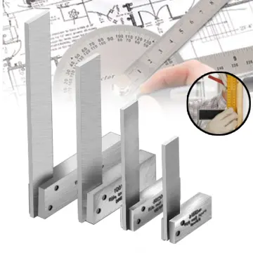 90 Degree 25cm Length Stainless Steel L-Square Angle Ruler
