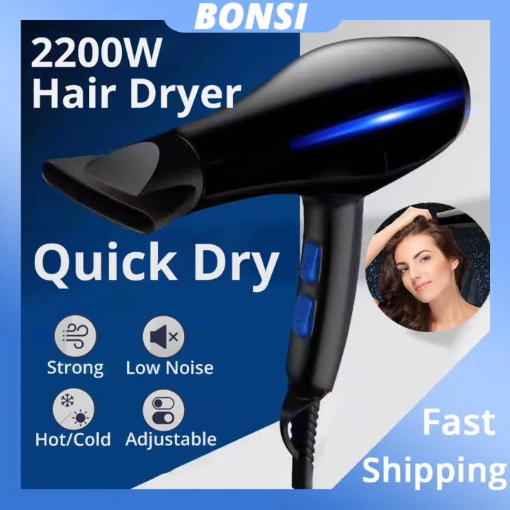 Professional Ionic Salon Hair Dryer, 2200 WPowerful AC Motor Ceramic