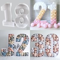 2/1Pcs 73cm Number Frame Stand Balloon Filling Box KT Board 18th 21th Birthday Balloons 30th 40th 50th Birthday Party Decor Balloons