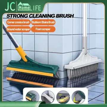 1pc Cleaning Brush With Long Handle Adjustable Cleaning Brush Crevice  Cleaning Brush With Squeegee For Bathroom Toilet