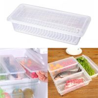 Kitchen Refrigerator Organizer Basket Container Sealed Storage Box Storage Box Moisture Proof Drain Fresh Box Rack Fridge Rack