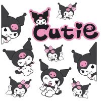 Cute Cartoon Kuromi Sticker Laptop Tablet iPad Electric Car Car Scratch Decoration Waterproof Sticker