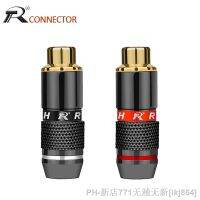 1pair/2pcs High Quality RCA Connector RCA Plug Jack Socket Audio Adapter Black Red in 1 Pair Speaker Plug Gold Plated