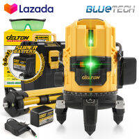 DELTON เครื่องวัดระดับเลเซอร์ 5 เส้น 360 องศา แสงสีเขียว เลเซอร์แสงสีเขียว 5 Lines Green Laser Level รุ่นใหม่! DT-GL5P แบตเตอรี่ก้อนใหญ่ 2 เท่า เลเซอร์ เลเซอร์วัดระดับ วัดได้ทั้งกลางแจ้ง-ที่มืด พร้อมกล่องเก็บอุปกรณ์ แถมฟรี!! ขาตั้งวัดระดับ มูลค่า 590 บาท