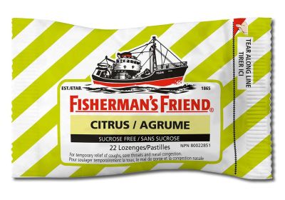Fisherman’s Friend Sugar Free Citrus เขียวอ่อน-ขาว 25g - ฟิชเชอร์แมนส์ เฟรนด์ ลูกอม บรรเทาอาการระคายคอ