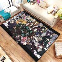 【SALES】 Demon Slayer beautiful Painting Carpet for Living Room Large Area Rug Black Soft Carpet Home Decoration Mats Boho Rugs picnic