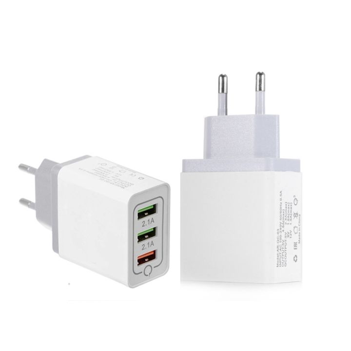 spot-express-fast-3-usb-charger-เครื่องชาร์จ3-0usb-แบบเร็วที่ชาร์จติดผนังที่ชาร์จมือถือ-qc-3-0อะแดปเตอร์สำหรับ-iphone-x-euplug