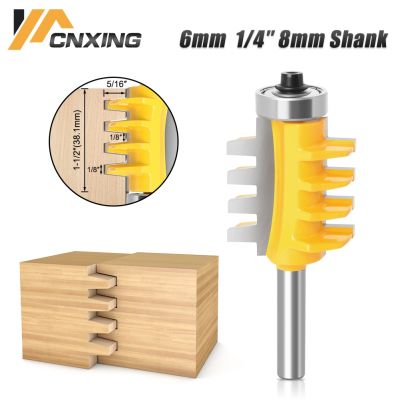 6Mm/8Mm 1/4 Rel Pasak Reversibel Sendi Jari Lem Router Bit Penggilingan Kayu Pemotong Mortaise Tenon Kerucut Alat Pertukangan