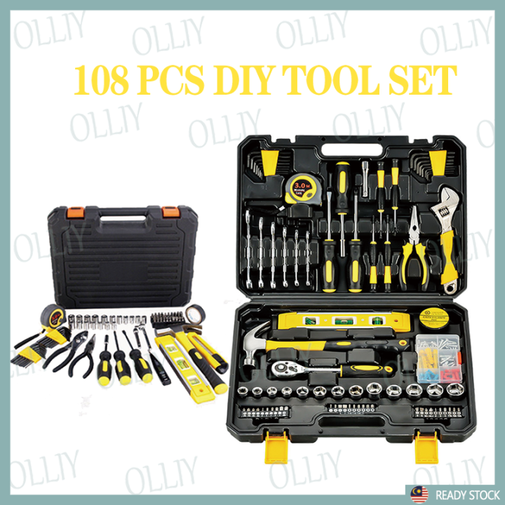 【Fast Delivery】108pcs Tool Box Full Set /tools Set/ Tool Box/ Tools Box ...