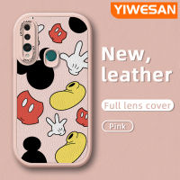 YIWESAN เคสสำหรับ Huawei Y9 Prime 2019 P Smart Z Honor เคส9X หนังกันกระแทกของแท้การ์ตูน Mickey Mouse เคสซิลิโคนนิ่มลายดีไซน์ใหม่เคสป้องกันกล้องฝาปิดเลนส์เต็มรูปแบบ