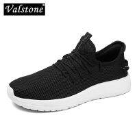 Valstone Size 46 Fashion Sneaker Men Outdoor Breathable Lace-up Walking Footwear Non-slip Mesh Casual Man Tennis Gym Shoes Black