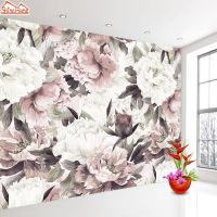 [24 Home Accessories] Retro Rose 3d วอลล์เปเปอร์ภาพสำหรับห้องนั่งเล่น Wall Papers ตกแต่งบ้านกระดาษภาพจิตรกรรมฝาผนังวอลล์เปเปอร์ผนังม้วนดอกไม้ Papel De Parede