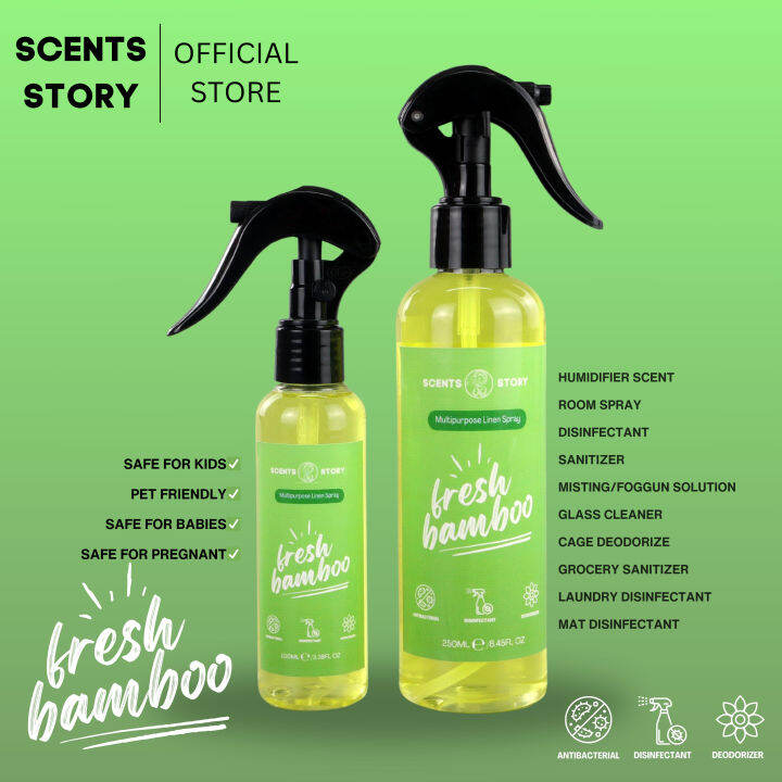 Linen Spray (100ml,250ml) "FRESH BAMBOO" Multipurpose Humidifer
