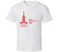 Moscow Olympics Logo 1980 T Shirt Mens White T-shirts