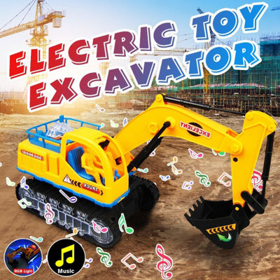 BolehDeals Electric Digging Toddler DIY Electric Construction Truck Excavator Truck Building Toys Gifts for Boys &amp; Girls Age Birthday Gift
