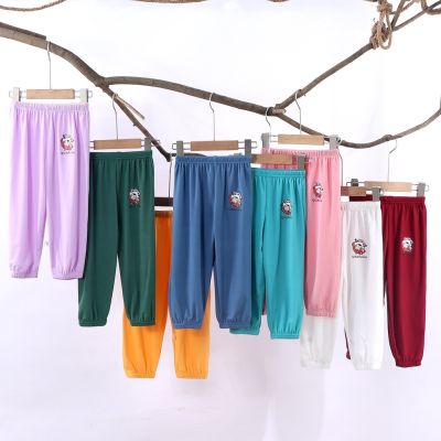 COD DSFDGDFFGHH [ZY] 66-140CM Children Ice Silk Shaking Pants Mosquito Bloomers Baby Korean Version Casual Infant Pajamas Sports Home Fashion All-Match Ready Stock