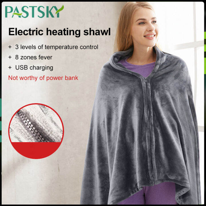 PASTSKY Electric Heating Blanket Neck Shoulder Blanket Cloak Coral Fleece  Three-speed Temperature Control Heating Pad Electric Blanket USB Charging  Shawl | Lazada Singapore