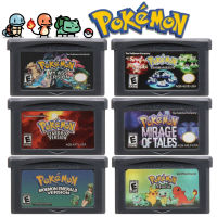 Pokemon Series GBA เกมตลับ 32-Bit วิดีโอเกมคอนโซลการ์ด Fuligin AshGray Liquid Crystal My Ass รุ่น USA สำหรับ GBA NDS-Caidour